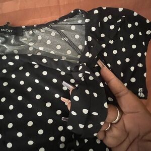 Mccoy Classic Black and White Polka Dot Top